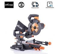 Evolution R210SMS+ 210mm Sliding Mitre Saw With TCT Multi-Material Cutting Blade