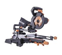 Evolution R210Sms-300+ 210mm Sliding Compound Mitre Saw With Tct Multi-Material Cutting Blade - 110V