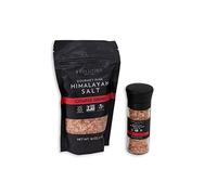 Evolution Salt Gourmet Pink Himalayan Salt (4oz Grinder + Coarse Grind 1LB Pouch)