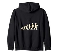 Evolution Saxophone Jazz Musician Zip Hoodie