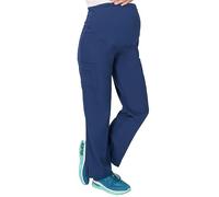 Evolution Scrubs Women's 4-Way Stretch Maternity Pant, Navy, Large