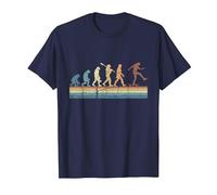 Evolution Skateboarding Skate Retro Streetwear T-Shirt, Men, Navy Blue, XX-Large