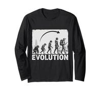 Evolution to Archaeologist Archaeology Silhouette Long Sleeve T-Shirt