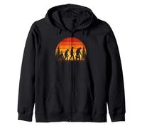 Evolution to Mushroom Foraging Nature Lover Zip Hoodie