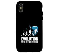 Evolution With Better Bubbles Scuba Diving Funny Case for iPhone X/XS