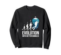Evolution With Better Bubbles Scuba Diving Funny Sweatshirt