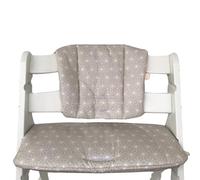 Evolutionary Highchair Cushion, Laminated Cover for Easy Cleaning, Compatible with Hauck Alpha and Similar Models, Beige Japanese Stars