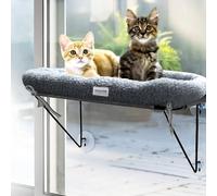 EvolutionUSA Cat Perch Window - Comfortable cat Hammock for Window, Ideal cat Window Bed for Gazing, Soft Window cat Perch, Safe cat Window Perch for Large Cats, cat Bed Window, cat Window Hammock