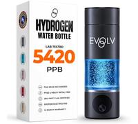 EVOLV Hydrogen Water Bottle Generator 5.42ppm 226g Maximum Concentrated Dose for Energy and Inflammatory Support