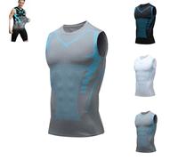 Evolv-Off Compression Shirt, Shaping Sleeveless Shirt for Men.Energy and Strength for You (Grey,L)