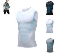 Evolv-Off Compression Shirt, Shaping Sleeveless Shirt for Men.Energy and Strength for You (White,XL)