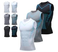 Evolv V Boost Men Shirt, 2025 Upgraded Men Compression Shirt, Breathable & Quick Drying, Energy and Strength for You (3*A+B+C,XXL)