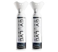 EVOLVE 15-Litre Pure Oxygen Canister with Breathing Cup | Portable Oxygen Can | Ideal for Home Use and Outdoor Activities | Designed by Firefighters | Made in Britain | Pack of 2