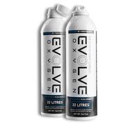 EVOLVE 22-Litre Pure Oxygen Canister with Flip Top | Portable Oxygen Can | Ideal for Home Use and Outdoor Activities | Designed by Firefighters | Made in Britain | Pack of 2