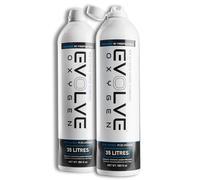 EVOLVE 35-Litre Pure Oxygen Canister with Flip Top | Portable Oxygen Can | Ideal for Home Use and Outdoor Activities | Designed by Firefighters | Made in Britain | Pack of 2