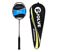 Evolve 8-64 Badminton Racket with High Tension String | 8U Ultra-Light 40T High Modulus Graphite | Professional lightweight Racket with Case for Men, Women (Set of 1)