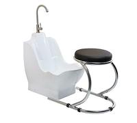 EVOLVE Ablution Wudu Wash Basin - Heavy Duty Chrome Chair Long Tap & Trap Waste - WuduKhana at Home, Wall Hung Basin, Bathroom Sink Unit, Portable Hand Wash Station, Free Standing Sink