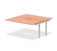 Evolve Evolve Plus 1600mm Back to Back Extension Kit Beech Top Silver Frame BE20