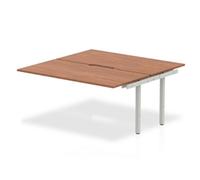 Evolve Evolve Plus 1600mm Back to Back Extension Kit Walnut Top Silver Frame BE2