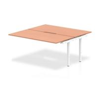 Evolve B2B Ext Kit White Frame Bench Desk 1600 Beech - BE188