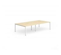 Evolve Plus 1200mm Back to Back 4 Person Desk Maple Top White Frame BE239