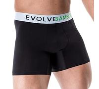 Evolve Bamboo Men's Boxers - Ultra-Soft Bamboo Boxer Briefs with Anti-Chafe Design, Moisture-Wicking Technology for All-Day Comfort - Perfect Boyfriend Gifts, Men's Underwear for Active