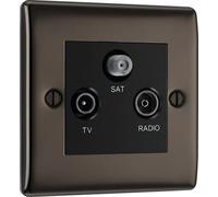 Evolve Brushed Brass (Black) Fan Isolator Switch 10A Triple Pole PCDSB15B-01