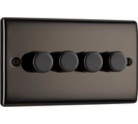 Evolve Brushed Brass (Black) Unswitched 13A Fused Connection Unit With Power Led Indicator And Flex Outlet PCDSB54B-01