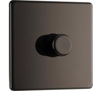 Evolve Brushed Steel (White) Double Switched 13A Power Socket PCDBS22W-01