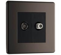 BG Electrical Evolve Fan Isolator Switch, Triple Pole, Wide Rocker