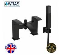 Evolve Decent Black Waterfall Bath Shower Mixer & Handset