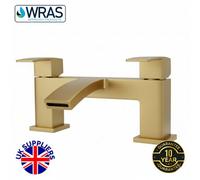 Evolve Decent Brushed Brass Waterfall Bath Filler Tap