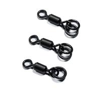 Evolve Drop Off In-Line Double Ring Swivels - Carp Fishing Swivels for In-Line Rigs with Double Ring Design, Matte Finish