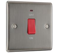 BG Evolve Matt Grey Single Press Switch 10A - PCDMG14B