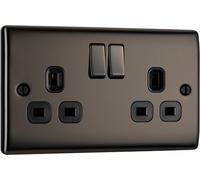 BG Evolve Matt Grey Unswitched 13A Fused Spur Unit With Power LED Indicator And Flex Outlet - PCDMG54B