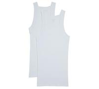 Evolve Men's Cotton Comfort Square Cut Tank Multi Pack Base Layer Top, White, S