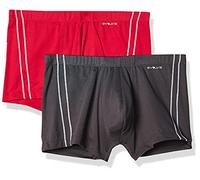 Evolve Men's Micro Mesh Comfort No Show Trunk Multipack Swim, Charcoal/Toreador, M