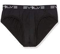 Evolve Men's Micro Sport 3 Pack No Show Brief, Black, L