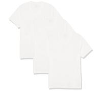 Evolve Men's Performance Cotton 3 Pack V-Neck T-Shirt, White, Large