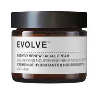 Evolve Organic Beauty Nightly Renew Facial Cream (60ml) | Night Cream With Bio-Retinol - Supports Your Skin’s Collagen - Vegan & Cruelty Free - COSMOS Organic Certified
