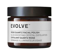 Evolve Organic Beauty Rose Quartz Facial Polish (60ml) | Rosehip Oil & Quartz Crystals - Exfoliating Face Scrub - Brightening - Vegan & Cruelty Free - COSMOS Organic Certified