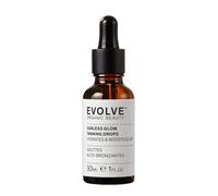 Evolve Organic Beauty Sunless Glow Tanning Drops/Self Tanning Serum - Streak Free Gradual Self Tan for Face (30 ml)
