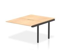 Evolve Plus 1200mm B2B Office Bench Desk Ext Kit Maple Top Black Frame