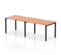 Evolve Plus 1200mm Single Row 2 Person Bench Desk Beech/Black