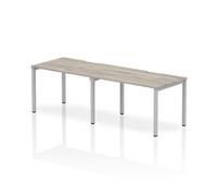 Evolve 1200 2P Desk Grey Oak Silver Frame