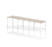 Evolve 1200 3P Desk Grey Oak White Frame