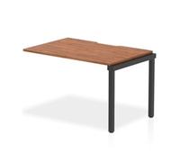 Evolve Plus 1200mm Single Row Bench Desk Ext Kit Walnut/Black
