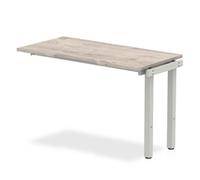Evolve Plus 1200mm Single Row Ext Kit Grey Oak Top Silver Frame