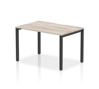 Evolve Plus 1200mm Single Starter Office Bench Desk Grey Oak Top Black Frame
