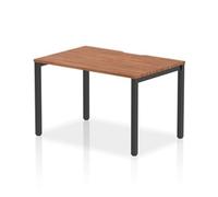 Evolve Plus 1200mm Single Starter Office Bench Desk Walnut Top Black Frame